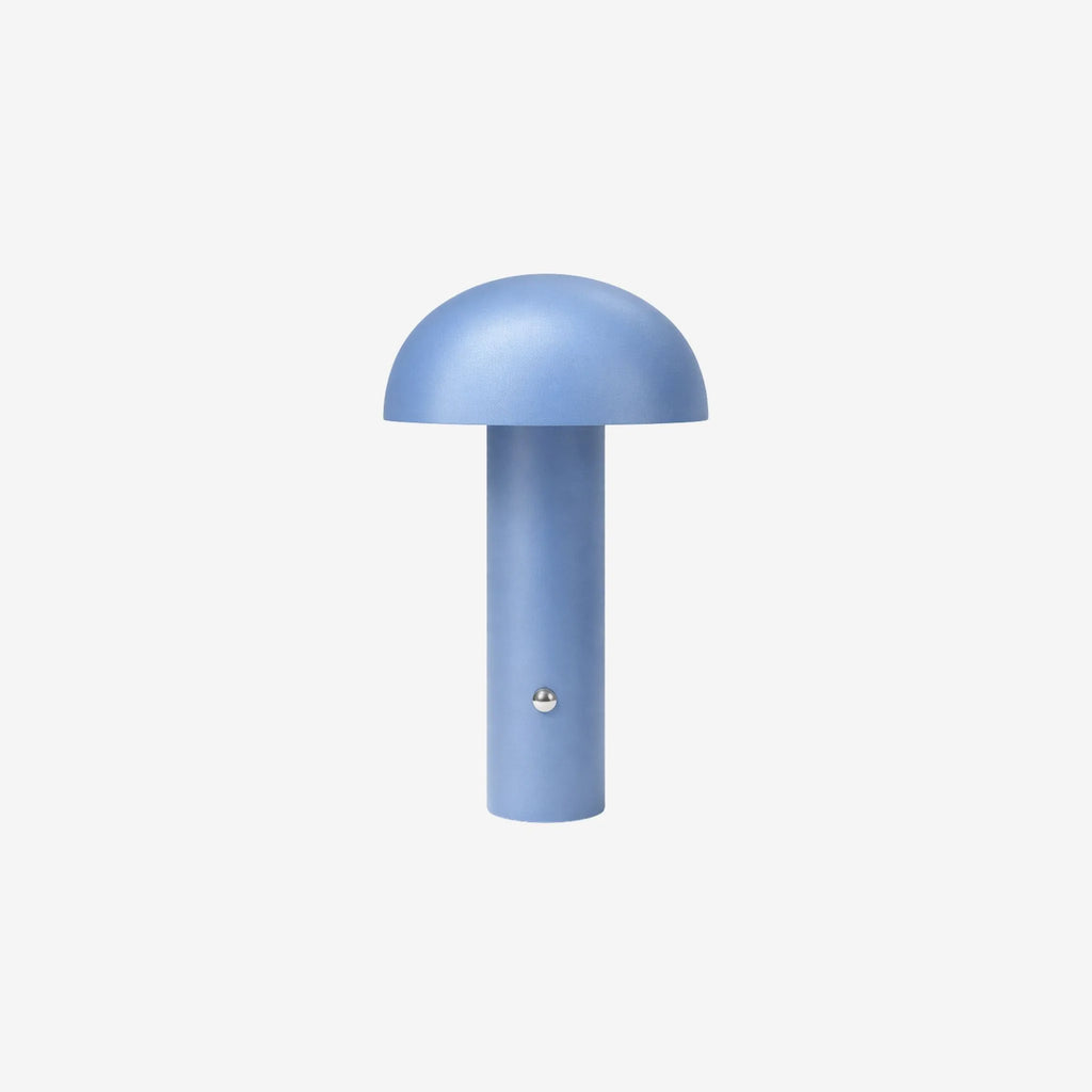 Dara Portable Table Lamp in matte blue, 25 cm tall, rechargeable and cordless, perfect for indoor and outdoor use. 0