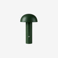 Dario Portable Table Lamp in green, featuring a rechargeable and cordless design, perfect for indoor and outdoor use. 0